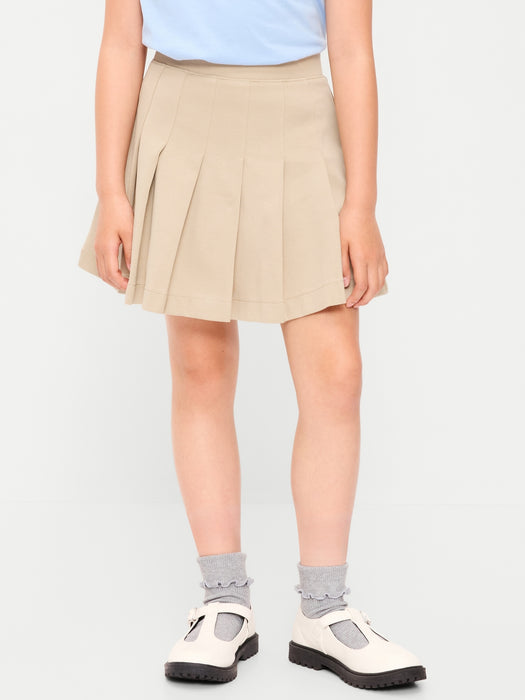 School Uniform Ponte-Knit Pleated Skort for Girls