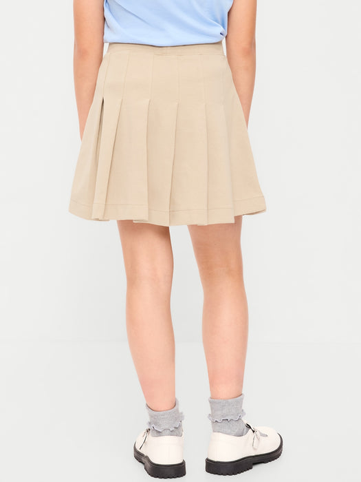 School Uniform Ponte-Knit Pleated Skort for Girls