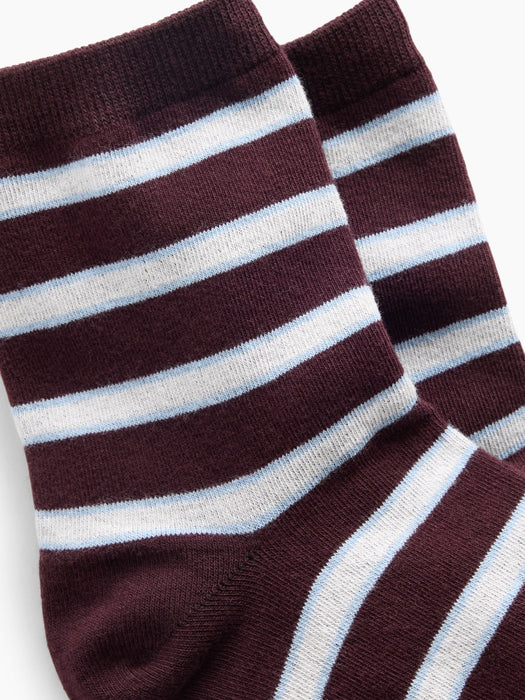 Stripe Half Crew Socks