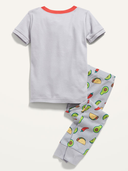 Unisex-Schlafanzugset „Let's Taco 'Bout It“ für Kleinkinder und Babys
