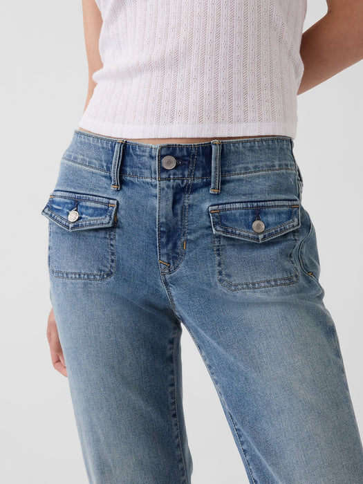 Low Rise Long & Lean Patch Pocket Jeans