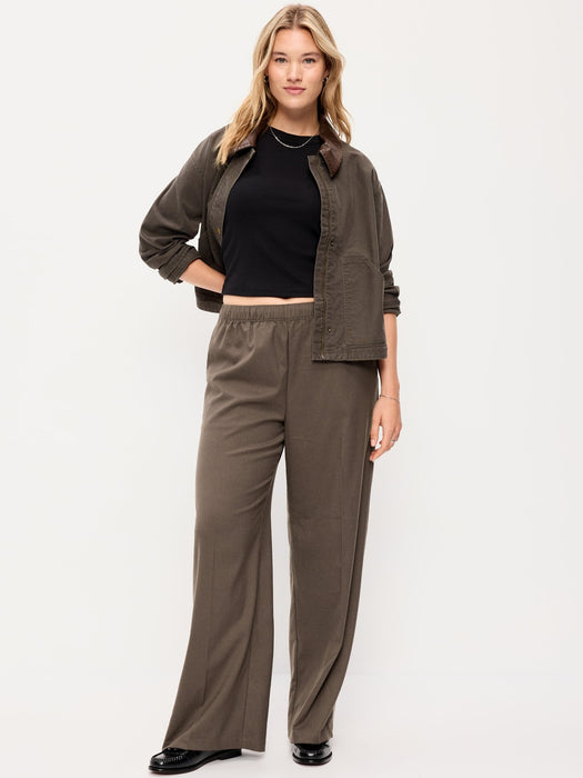 High-Waisted Wide-Leg Trouser