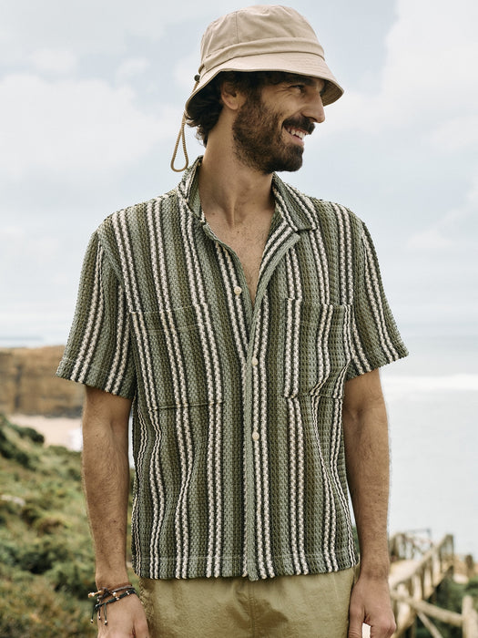 Textured Stripe Resort Shirt