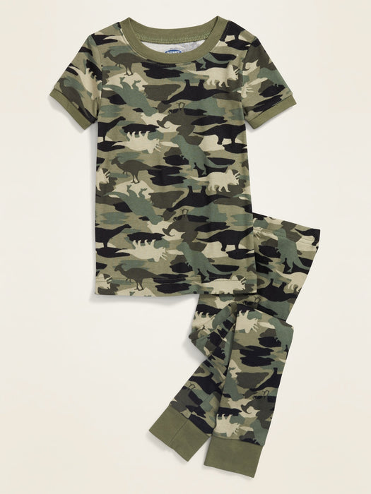 Unisex Camo-Dino Pyjama-Set für Kleinkinder & Babys