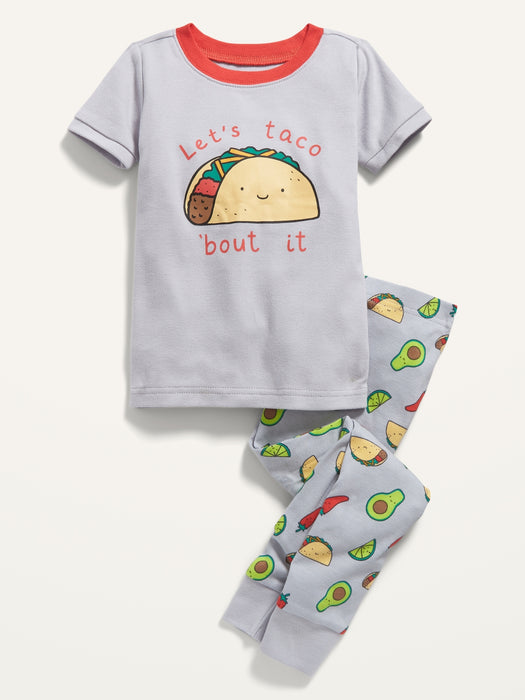 Unisex-Schlafanzugset „Let's Taco 'Bout It“ für Kleinkinder und Babys