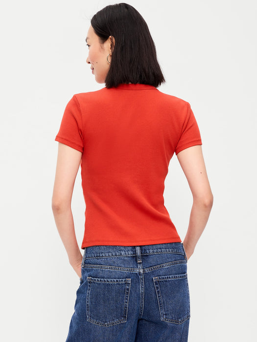 Snug Crop Ribbed T-Shirt