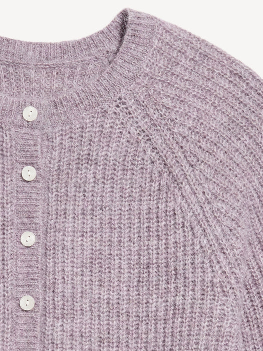 Cozy Crew-Neck Wool-Blend Cardigan