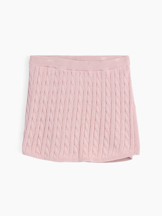 Kids 100% Cotton Cable-Knit Sweater Skort