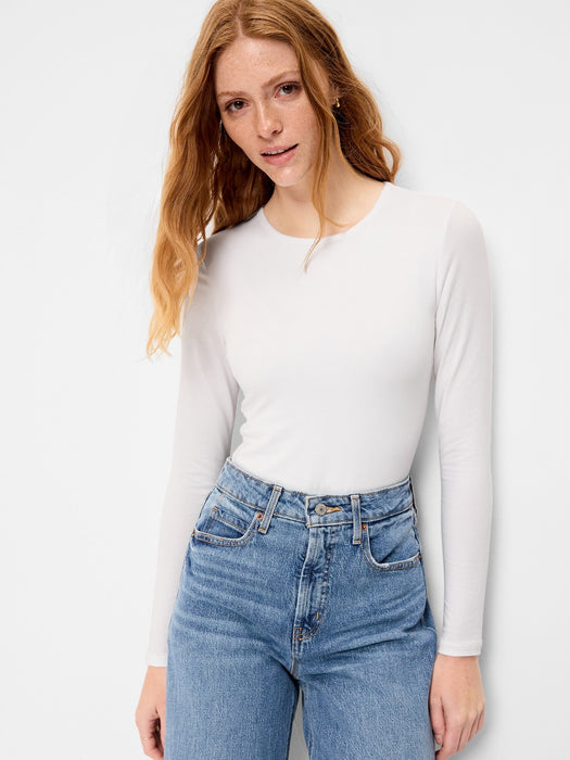 Long-Sleeve Crew-Neck Bodysuit