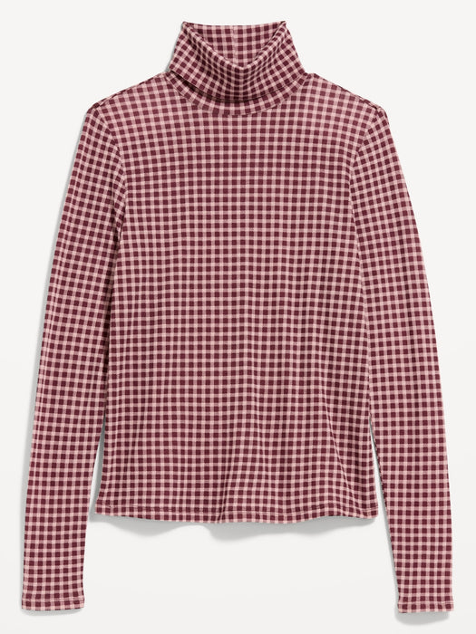 Slim-Fit Printed Turtleneck