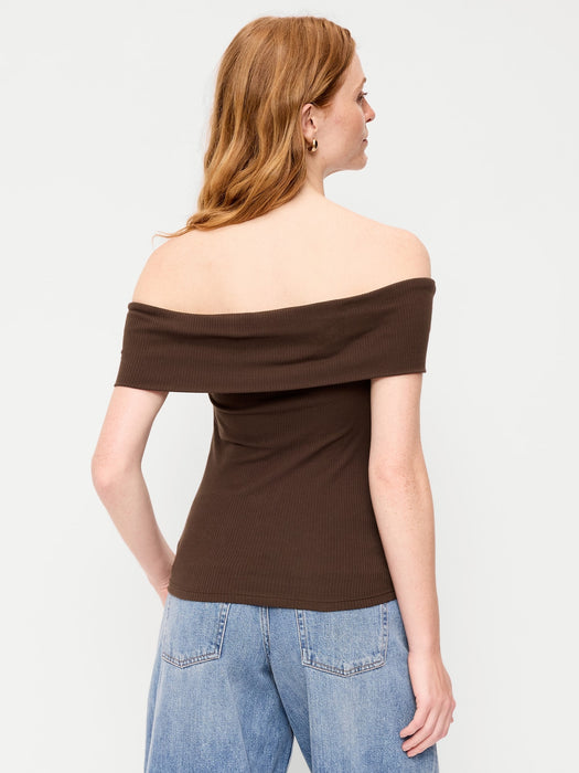 Off-The-Shoulder Fitted Top