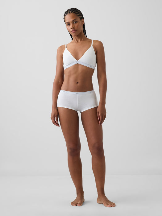 SoftMade Organic Stretch Cotton Logo Triangle Bra