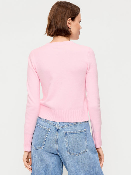 SoSoft Cropped Crew-Neck Cardigan
