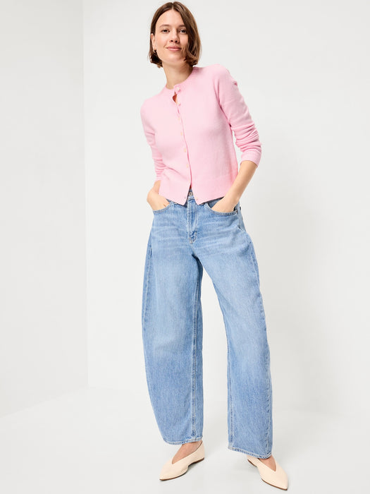 SoSoft Cropped Crew-Neck Cardigan