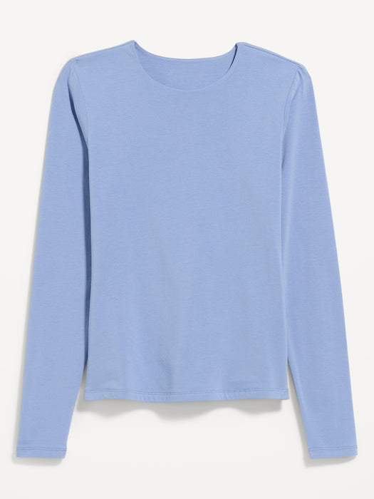 Hug Double-Layer Crew-Neck Long-Sleeve Top