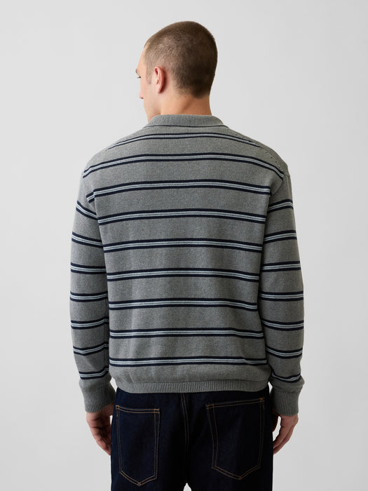 Relaxed Polo Sweater