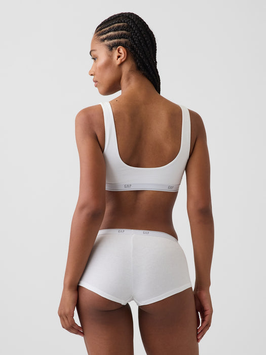 SoftMade Organic Stretch Cotton Gap Logo Bralette
