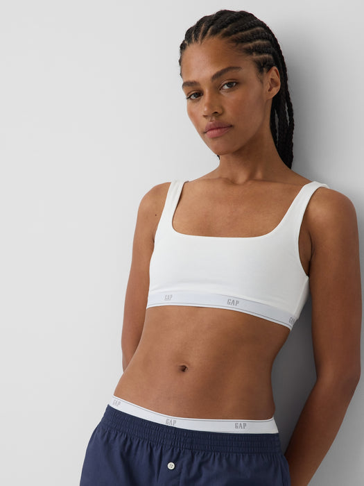SoftMade Organic Stretch Cotton Gap Logo Bralette