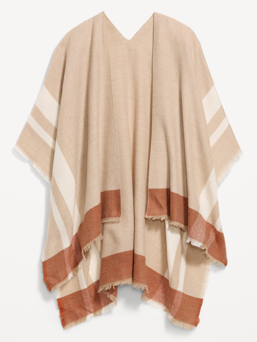 Flannel Fringe Poncho