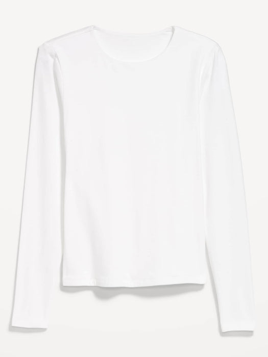 Hug Double-Layer Crew-Neck Long-Sleeve Top