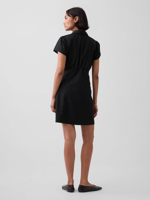 Empire-Waist Mini Shirtdress