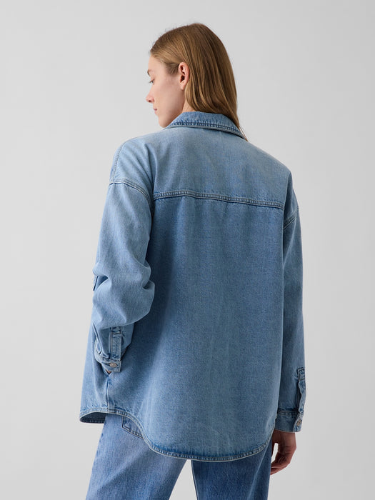 Denim Oversized Shirt Jacket