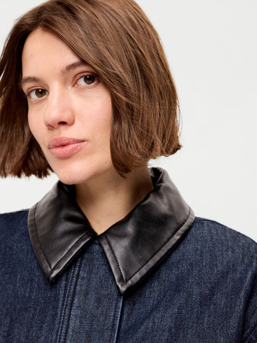 Cropped Denim Barn Jacket