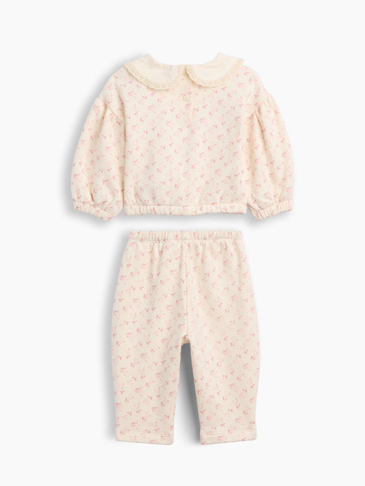 Baby VintageSoft Lace-Collar Sweat Set