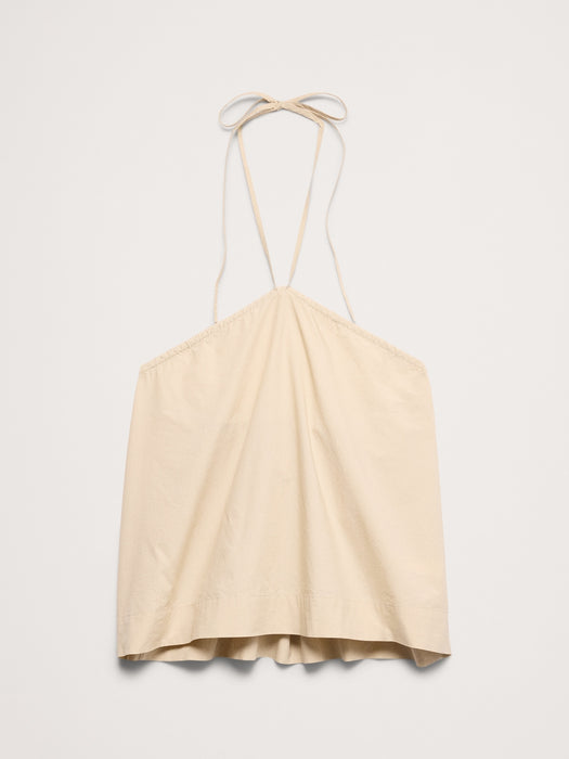 Cotton Poplin Halter Top