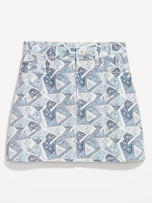 OG High-Waisted Denim Mini Skirt