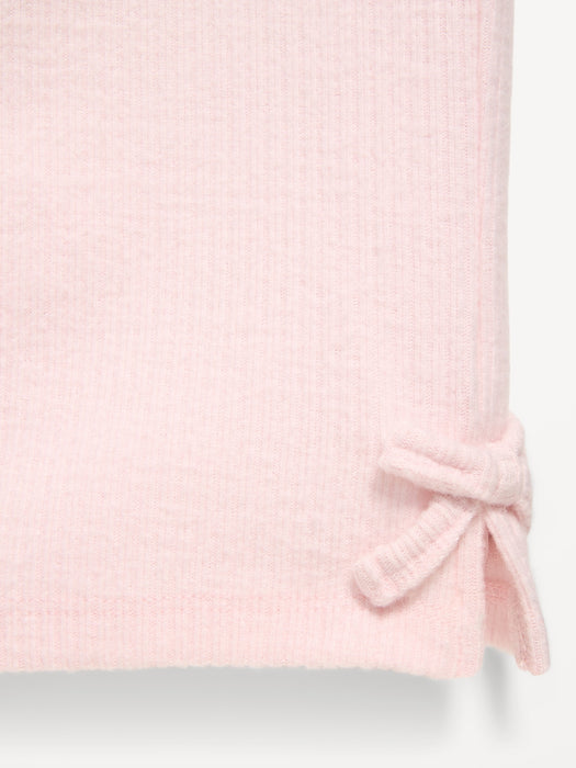 Printed Ribbed Sweatshirt and Wide-Leg Pants Set for Baby