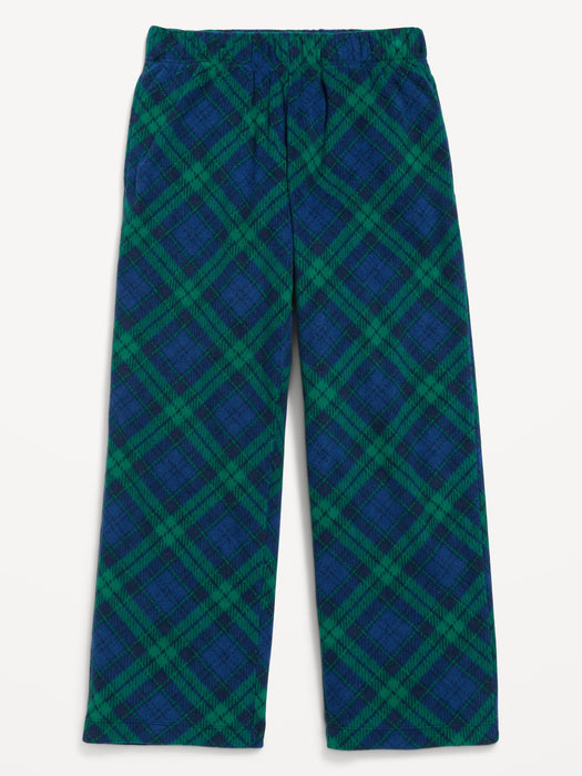 Gender-Neutral Microfleece Plaid Pajama Pants for Kids