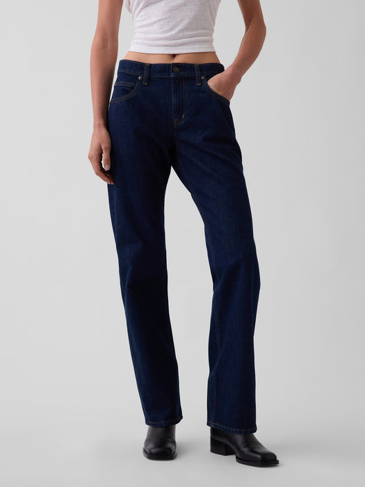 Mid Rise Straight Taper Jeans