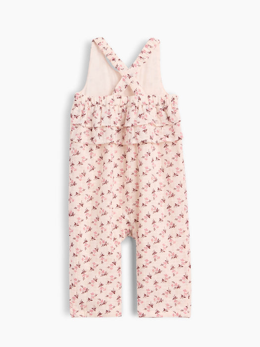 Baby Floral Ruffle Overalls