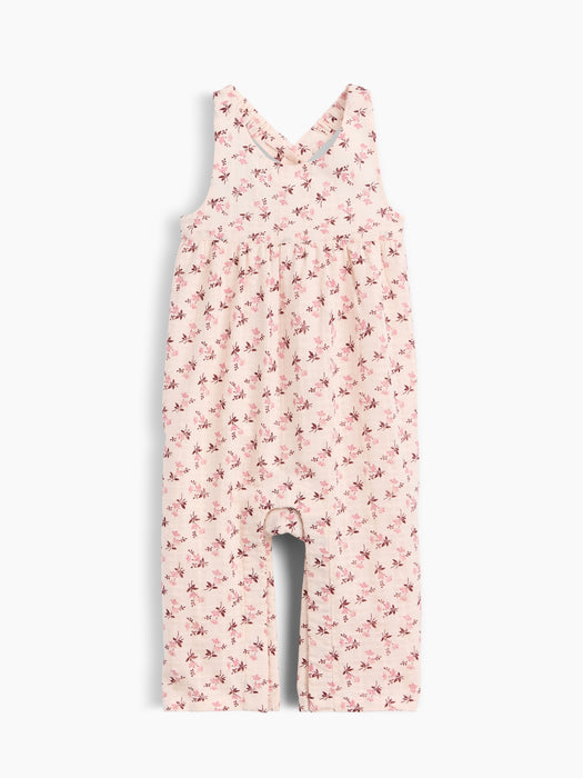 Baby Floral Ruffle Overalls