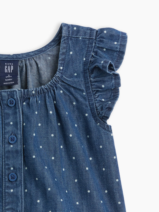 Baby & Toddler Denim Dot Ruffle Outfit Set