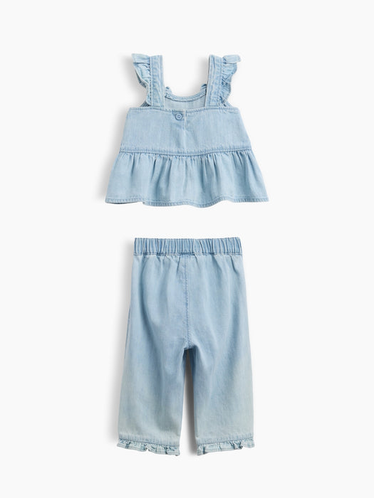 Baby Denim Ruffle Outfit Set