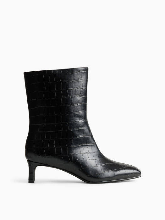 Vegan Leather Crocodile Boots