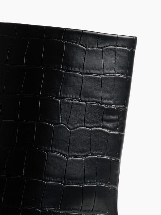 Vegan Leather Crocodile Boots
