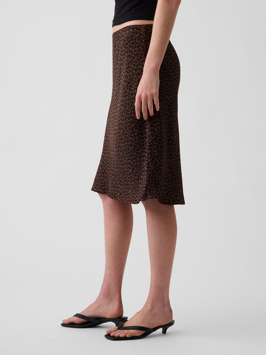 Satin Bias-Cut Skirt