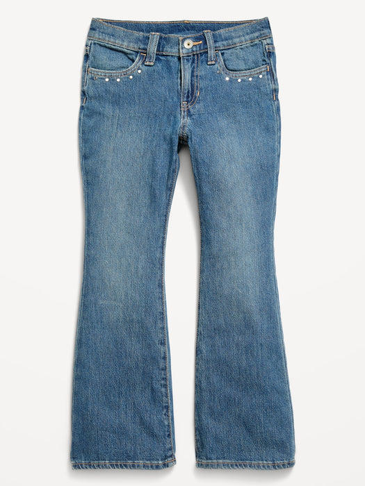 Low-Rise Studded Flare-Leg Jeans for Girls