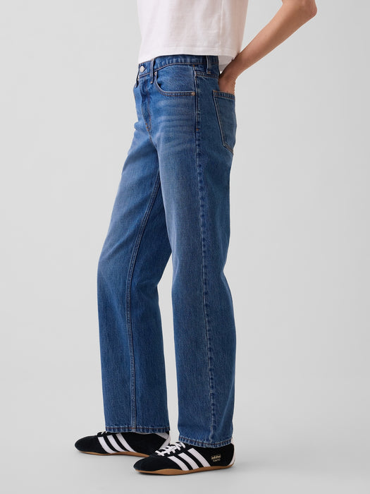 Mid Rise Straight Taper Jeans