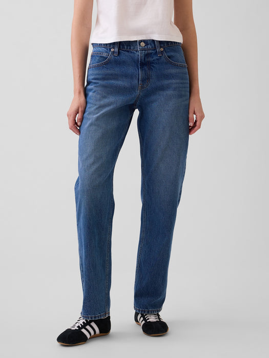 Mid Rise Straight Taper Jeans