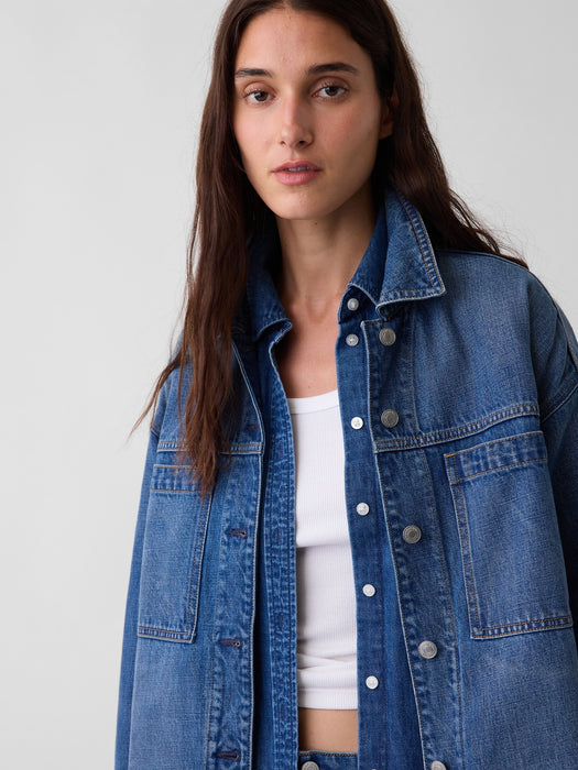 Denim Oversized Shirt Jacket
