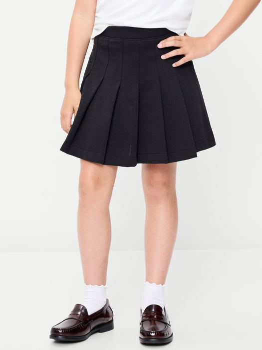 School Uniform Ponte-Knit Pleated Skort for Girls