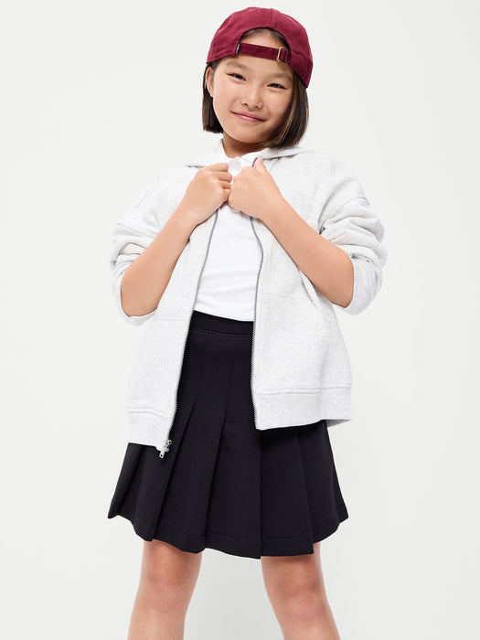 School Uniform Ponte-Knit Pleated Skort for Girls