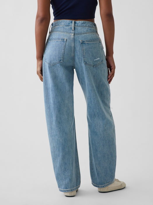 Curvy High Rise Barrel Jeans