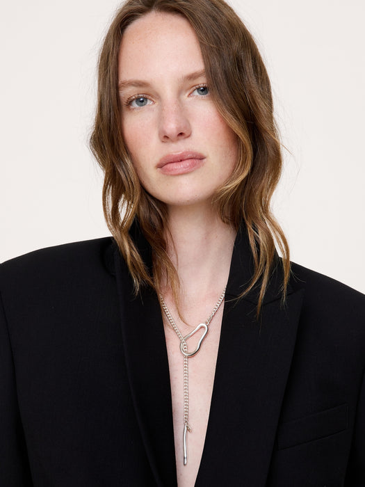 Abstract Oval Drop Necklace