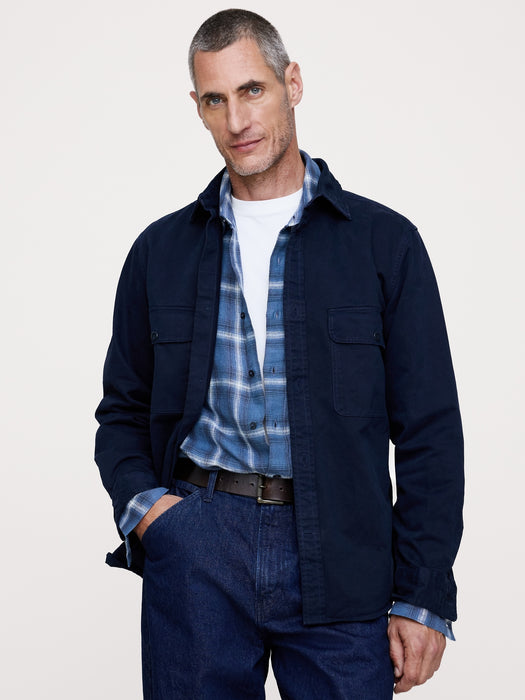 Cotton Twill Shirt Jacket