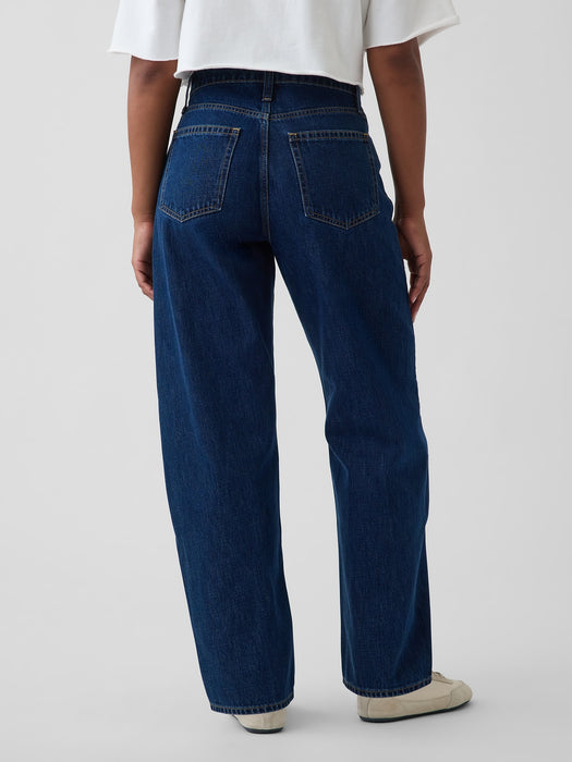 Curvy High Rise Barrel Jeans